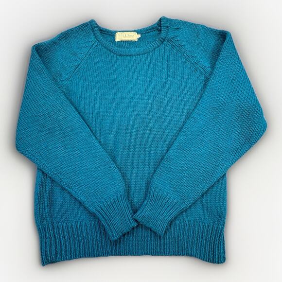 L.L. Bean Sweaters - Vintage L.L. Bean Women’s Pullover Sweater Medium 100% Wool Teal Hong Kong